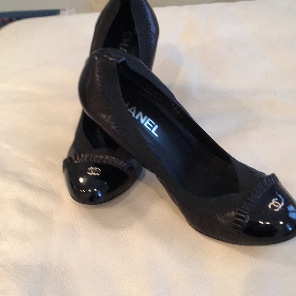 Chanel patent leather pumps